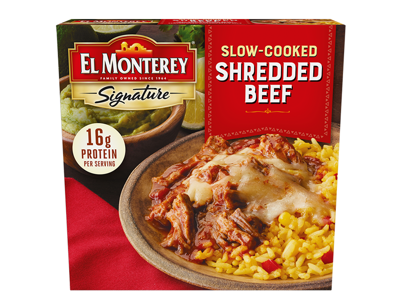 El Monterey®️ Signature Single Serve Shredded Steak, Cheese & Rice  Chimichanga - Ruiz Foodservice