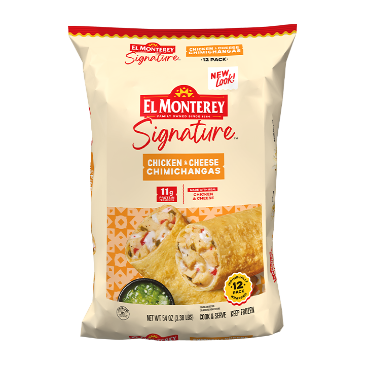El Monterey Signature Chicken & Cheese Chimichangas, 12 count