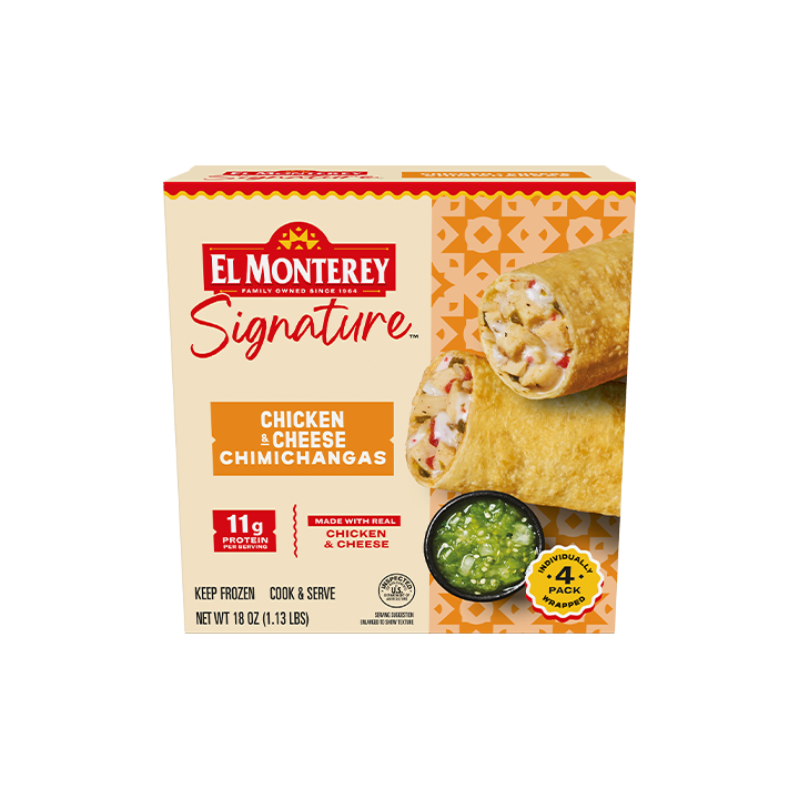 El Monterey Signature Chicken & Cheese Chimichangas, 4 count