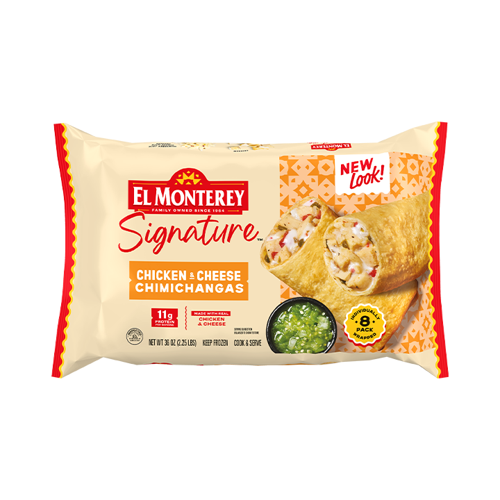 El Monterey Signature Chicken & Cheese Chimichangas, 8 count