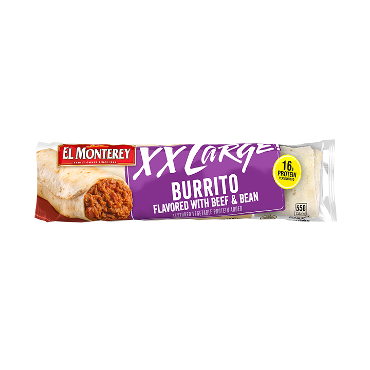 El Monterey XXLarge Beef & Bean Burrito, single