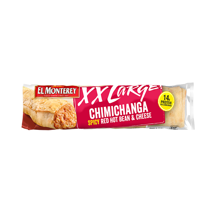 El Monterey XXLarge Spicy Red Hot Bean & Cheese Chimichanga, single