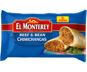 Chicken Chimichangas from @el.monterey made with Monterey Jack cheese.  Please leave any reviews if you've tried them! Price $19.99 for 18…