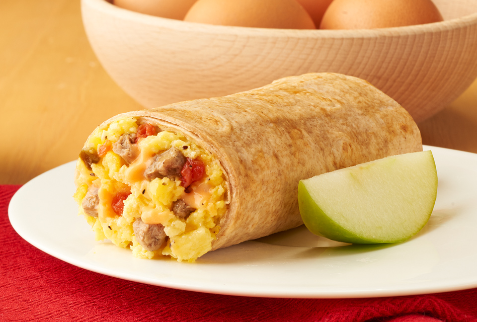 Turkey Sausage Breakfast Burritos - Emily Bites