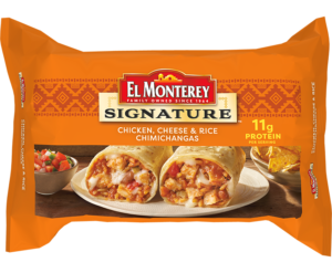 El Monterey®️ Signature Single Serve Shredded Steak, Cheese & Rice  Chimichanga - Ruiz Foodservice