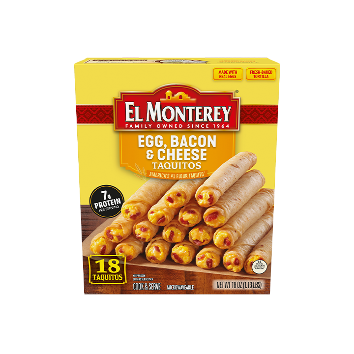 El Monterey Egg, Bacon & Cheese Taquitos, 18 count