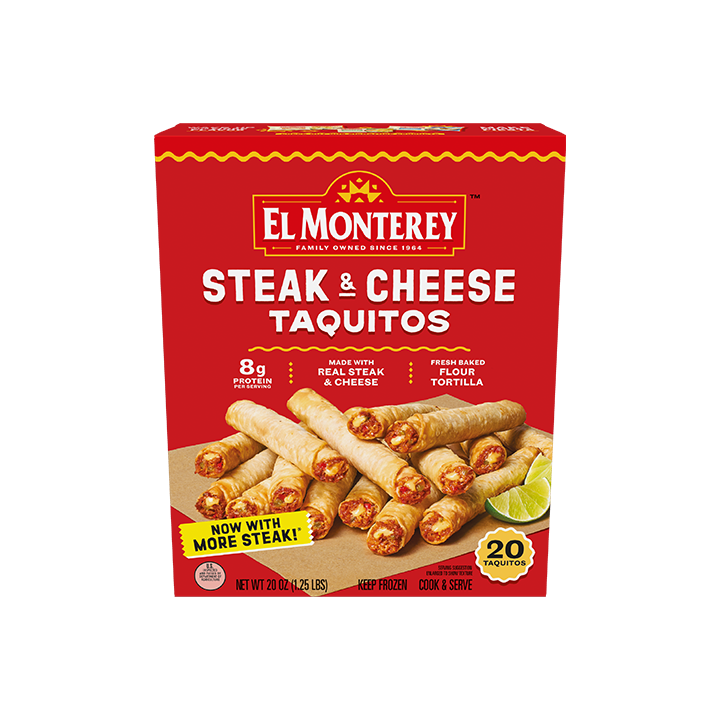 El Monterey Classic Steak & Cheese Taquitos, 20 count