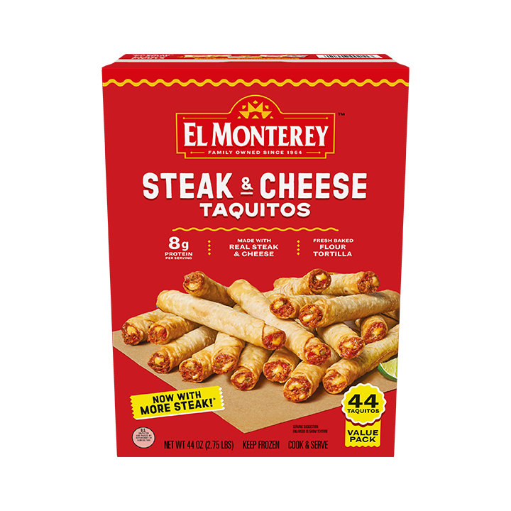 El Monterey Classic Steak & Cheese Taquitos, 44 count