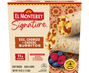 El Monterey Signature Egg, Chorizo & Cheese Breakfast Burritos