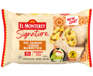 El Monterey Signature Egg, Sausage & Cheese Breakfast Burritos