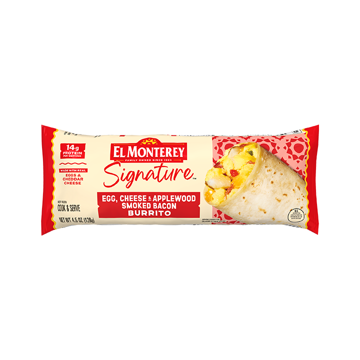 El Monterey Signature Egg, Cheese & Applewood Smoked Bacon Burrito, single