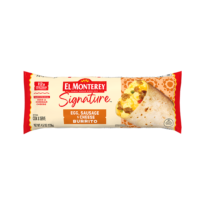 El Monterey Signature Egg, Sausage & Cheese Burrito, single