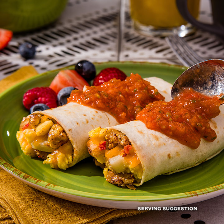 El Monterey Signature Egg, Sausage, Seasoned Potatoes & Cheese Burritos