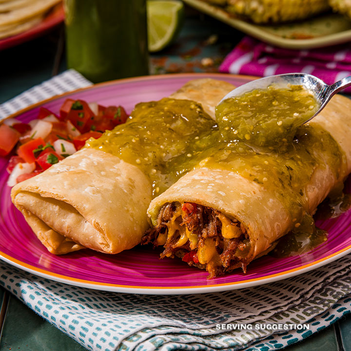 El Monterey Signature Shredded Steak & Cheese Chimichangas