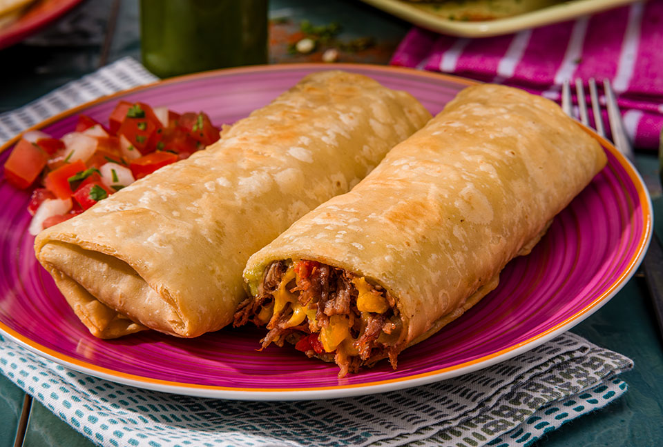 El Monterey Signature Shredded Steak & Cheese Chimichangas