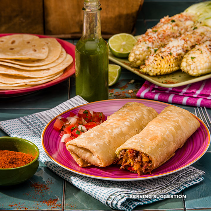 El Monterey Signature Shredded Steak & Cheese Chimichangas