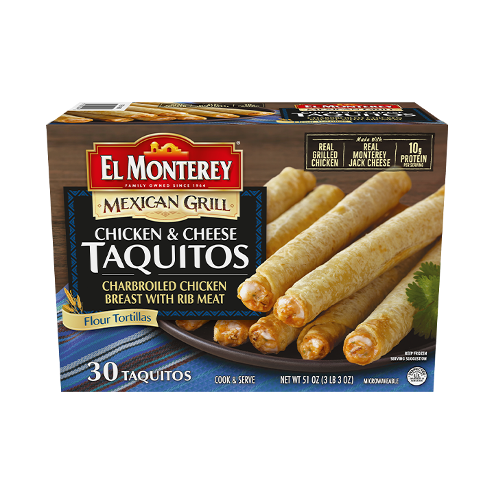El Monterey Mexican Grill Chicken & Cheese Taquitos, 30 count