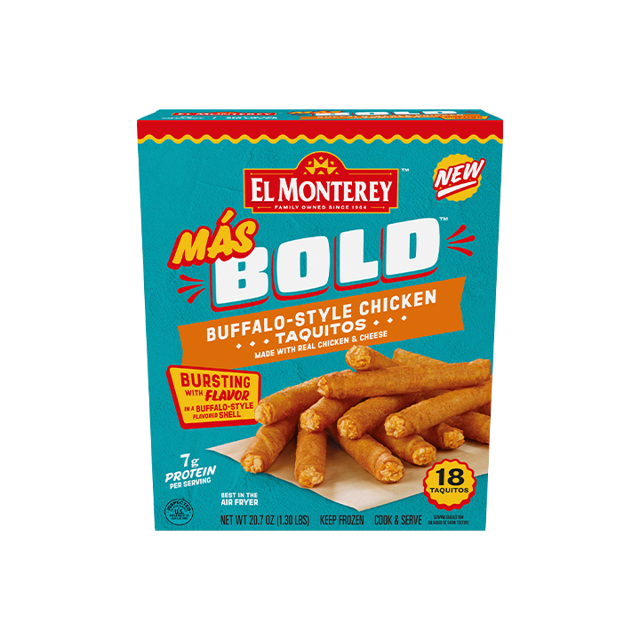 El Monterey Más Bold Buffalo-Style Chicken Taquitos, 18 count