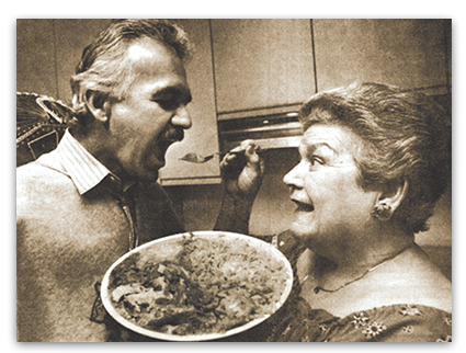 Trying early El Monterey recipes in the Ruiz family kitchen