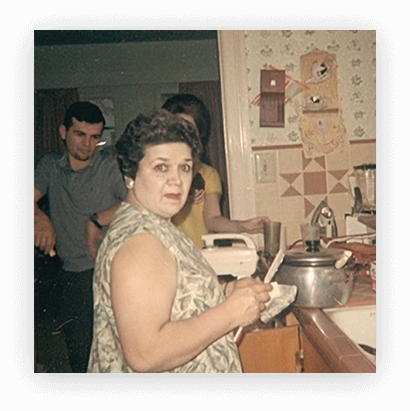 Grandma Rosie in the kitchen