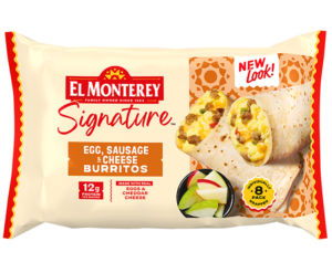El Monterey Signature Egg, Sausage & Cheese Breakfast Burritos